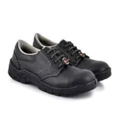 Dyke REG + Leather Steel Toe Black Work Safety Shoes