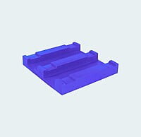 Plastic Roto Pallets with Rack lock   1200*1200*160 mm