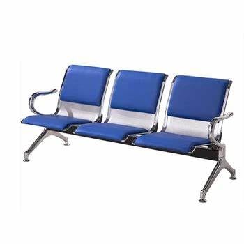 Airport Chair Three (3) Seater Waiting Area Reception Chair with Cushion (Blue)