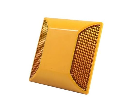 Road Reflector, Orange Plastic Reflective Studs Road Safety Base with Reflector