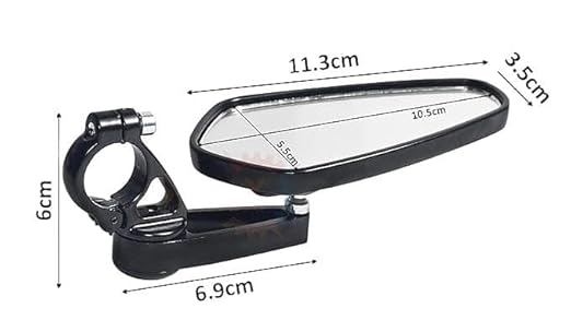 Alloy Stylish Design 2-Verson Mirror for Motorbike Rearview Side Handle Bar End Mirrors For All Universal Bikes