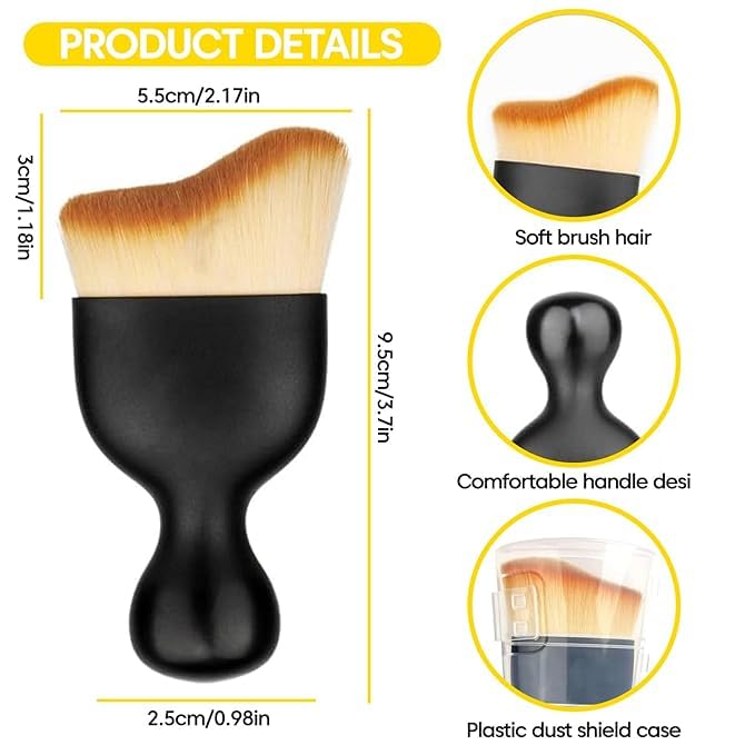 Car Cleaning 6 in 1 Kit Microfiber Duster with Long Handle Cleaning Brush Exteriror and Interiror Cleaner Cloth Ac Vent Cleaner Brush for Car, Motorbike, SUVs with Glass Cleaner Tablets