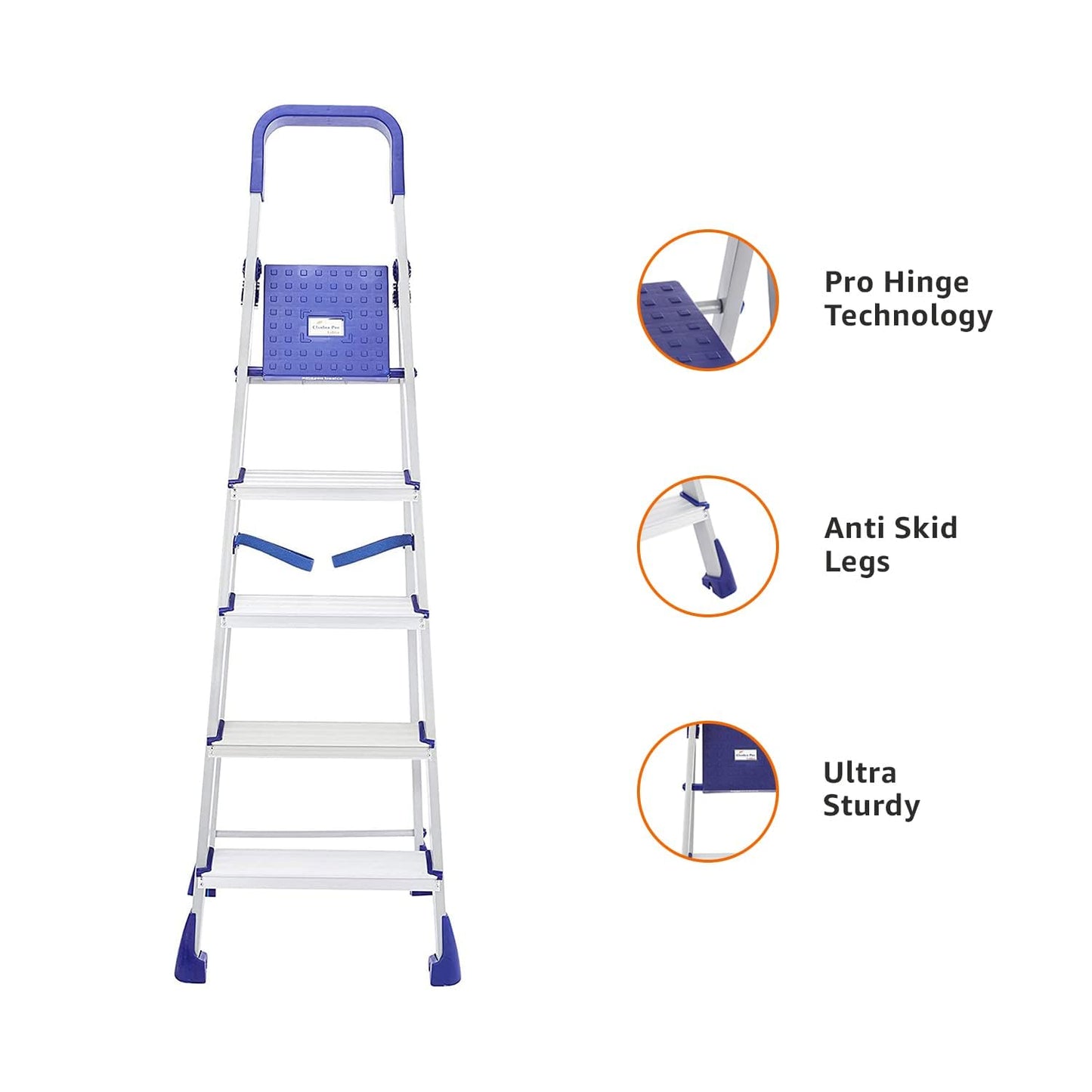 Foldable Step Ladder, Firm Grip, 5 Steps