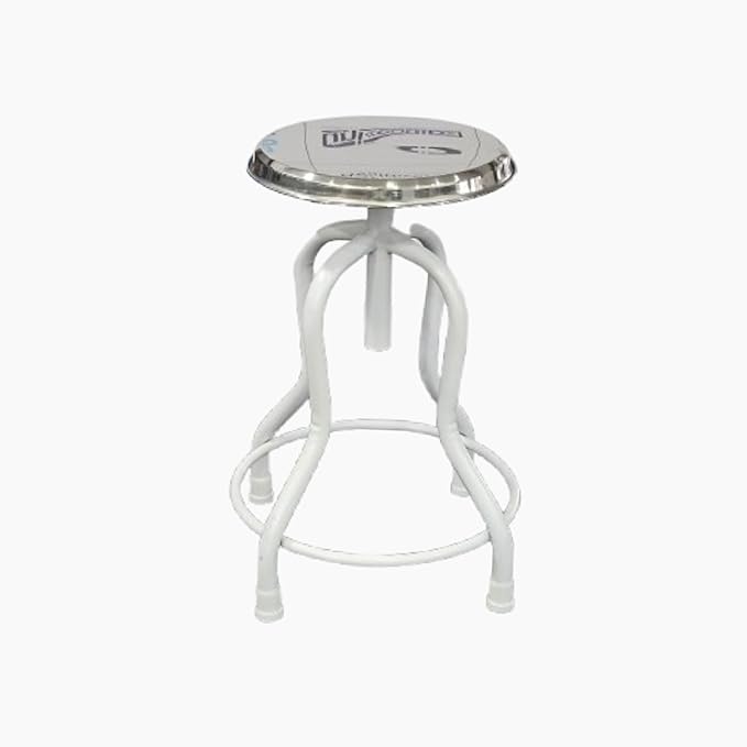 ST 2-2.5ft 4 Leg Silver Revolving Patient Stool, ST017