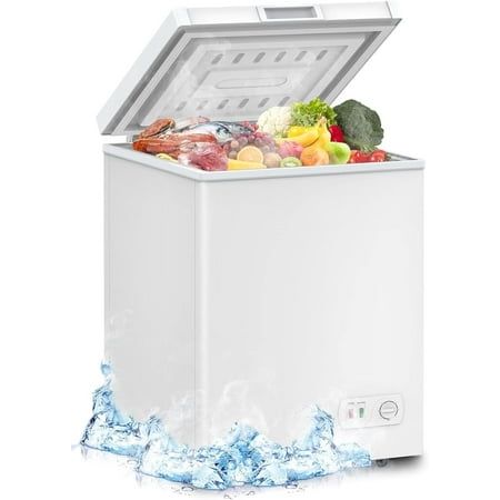 3.8 Cu. Ft. Compact Chest Freezer – Space-Saving Deep Freezer with Low Noise Design