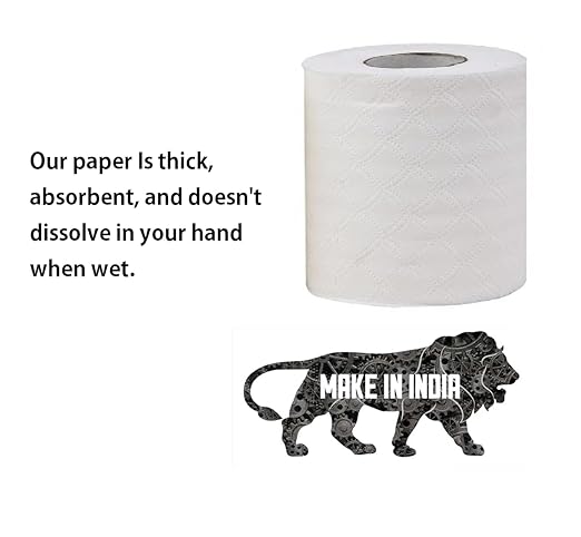 Purple Parrot Toilet Tissue Paper Roll 2 Ply Pack of 10 Rolls Each roll 250 Sheet Natural Virgin Pulp | Quick Water Absorption