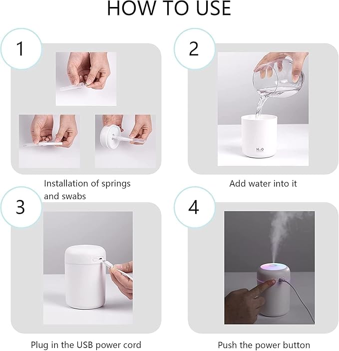 Humidifier for Room Moisture, Aroma Diffuser for Home, Mist Maker, Cool Mist,Small Quiet Air Humidifier, Ultrasonic Essential Oil Diffuser Electric