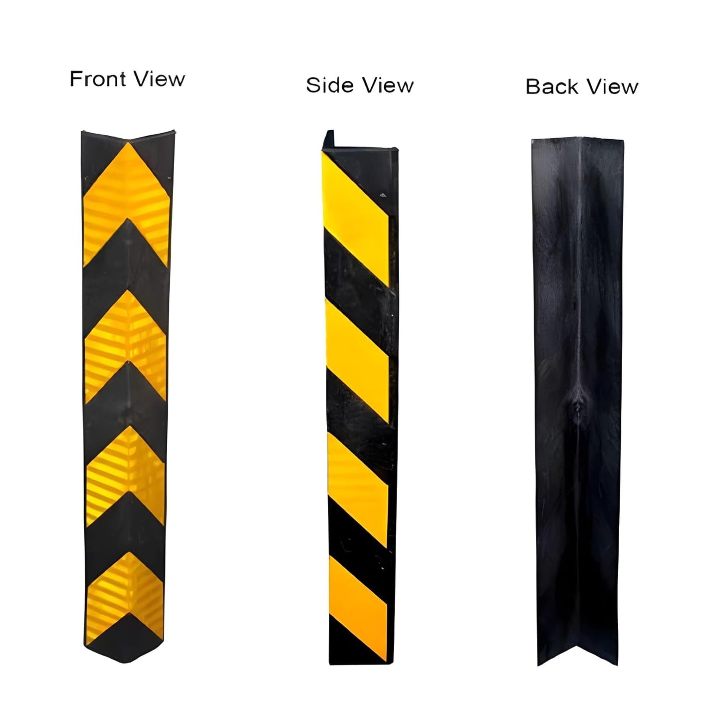 24x7 eMall 4 Pcs Corner Parking Guard Rubber Durable 800 Mm - Protects Cars From Scratches And Bumps, Heavy-Duty Wall Corner Protector For Garage And Parking Spaces, Easy Installation, High-Visibility