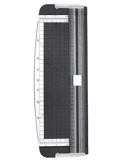 3A Featuretail Paper Cutter, A4 Paper Trimmer 12 inch Cut with Automatic Hand Safeguard and Side Ruler for Scrapbooking