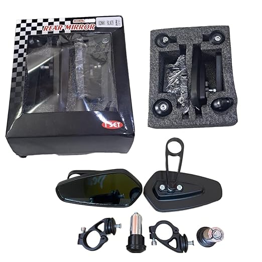 Alloy Stylish Design 2-Verson Mirror for Motorbike Rearview Side Handle Bar End Mirrors For All Universal Bikes