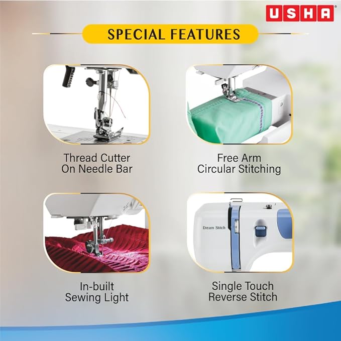 Usha Janome Dream Stitch Automatic Zig-Zag Electric Sewing Machine