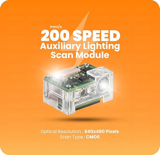 Helett® HT20 Wireless 2.4GHz 2D & 1D Barcode Scanner (QR Code & Barcode) Wired & Wireless(Rechargeable) Connectivity | Induction Scanning with Built-in Illumination Light |Strong ABS(