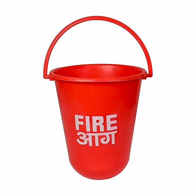 Safety Fire Bucket 9 Litre Polycarbonate Fire Safety Bucket for Fireplace Burning Wood Indoor Outdoor Ashes Carrier Container