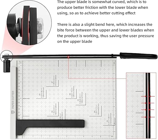 Kosh 12 Inch A4 Steel Heavy Duty Professional Paper Cutter Guillotine Paper Trimmer Machine