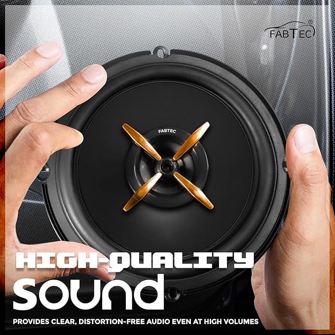 6Inch Coaxial 3way Speaker for Car 320w Peak Power Bass woofer 4ohm Black