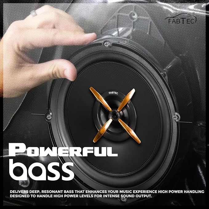 6Inch Coaxial 3way Speaker for Car 320w Peak Power Bass woofer 4ohm Black