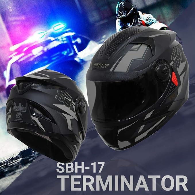 Helmet Terminator ISI Certified Matt Finish Full Face Graphic Helmet
