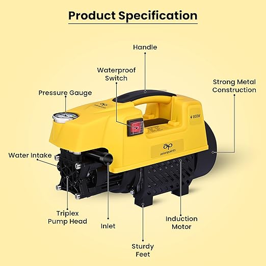 Asian Paints Trucare High Pressure Washer 1800w 120 bar Pressure