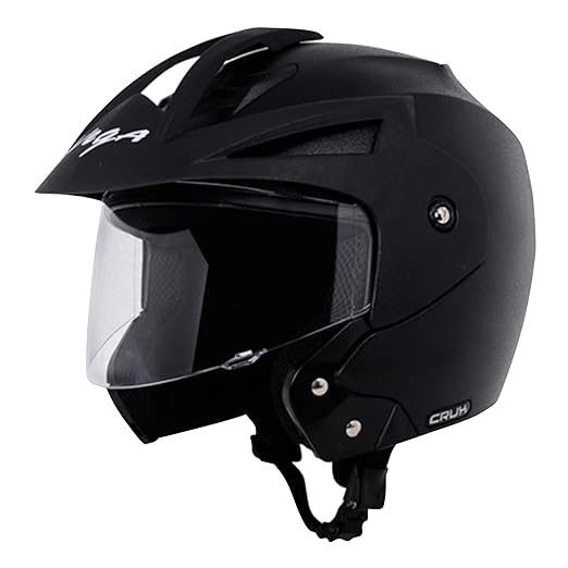 Vega Crux ISI Certified Flip-Up Helmet for Men and Women with Clear Visor
