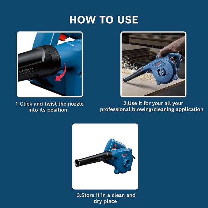 650 Professional Blower - 16000 RPM, 650W, 1.4 Kg | Air Flow of 3.7 m3/min | Efficiently Removes Dust & Dirt from Large Areas as Well as Smaller Spaces