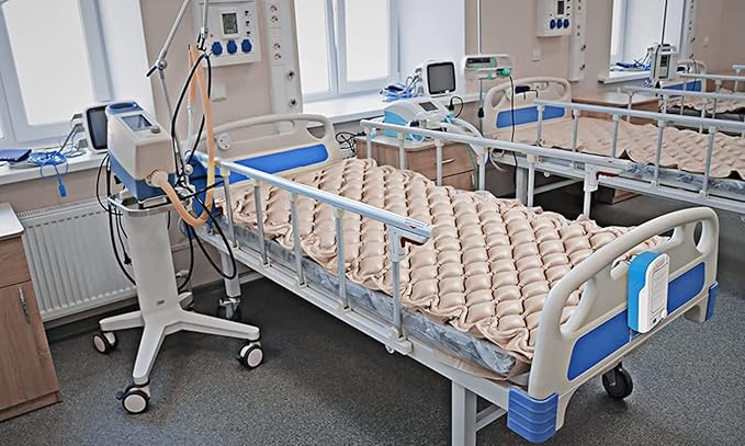Medical Air Bed With Pump Anti Decubitus Anti Bedsore Hospital Air Bed Mattress With Compressor Alternating Pressure System Fits Standard Hospital Bed - For Elderly, Seniors, Bedridden Patients