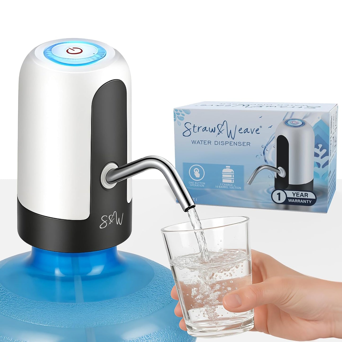 Automatic Wireless Water Can Dispenser Pump for 20 Litre Bottle Can, with Low Noise & High Efficiency