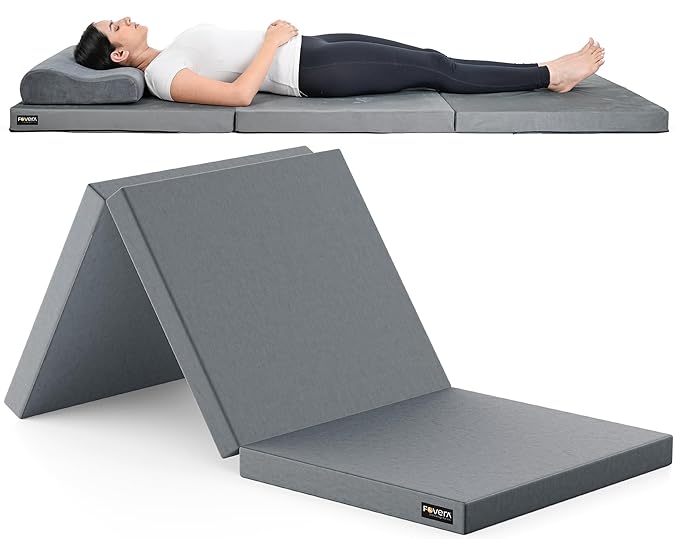 FOVERA Foldable Mattress Single Bed, Premium High Resilience Foam Fold