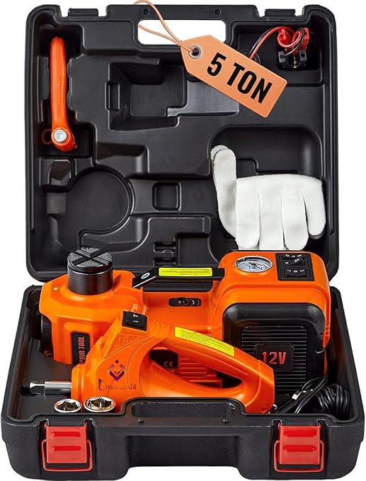 UMAVANSHI Electric Car Jack, 5 Ton/11023 LBS Hydraulic Jack Lift