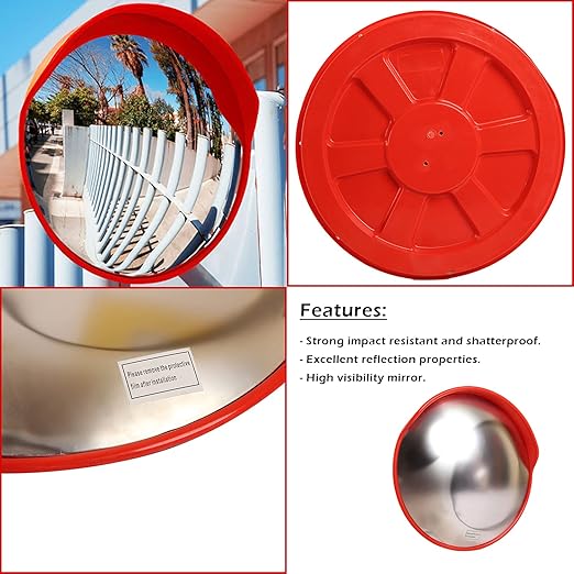 LADWA Parking Safety Convex Mirror With Adjustable Fixing Bracket
