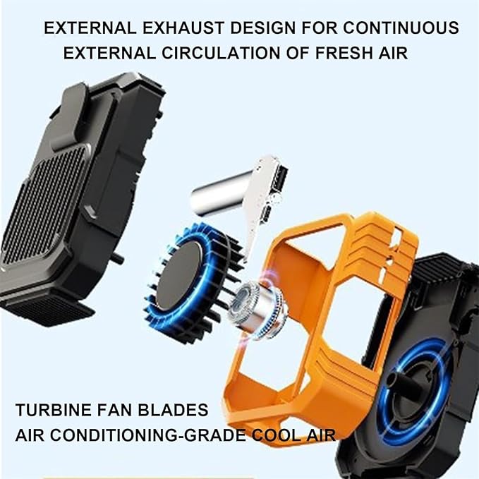 Portable Waist Fan with Clip & Power Bank Function | 4000mAh Rechargeable Battery, 3 Speeds, Flashlight | Cooling Fan for Travel, Running, Camping | Wearable Belt/Neck USB Fan for Outdoor