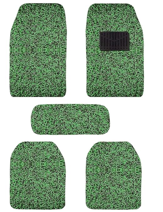 Adwait Car Noodle Green Grass PVC Mats, Car Floor Foot