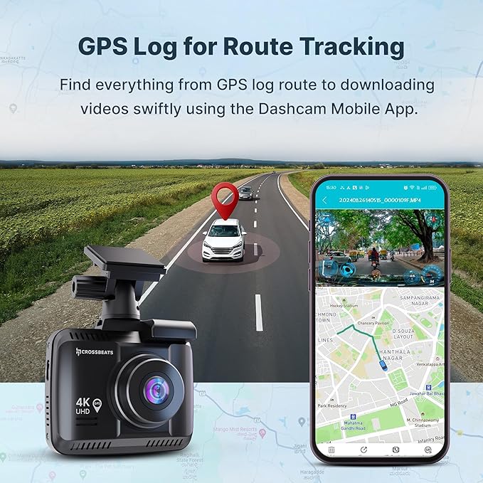 3.0 4K UHD 8MP Dash Camera for Car Front and Rear| Sony STARVIS IMX335 Sensor| GPS Logger & ADAS| 170° Wide Night Vision Dash cam for Car|G-Sensor| Loop Recorder| 512GB (2025 Model)