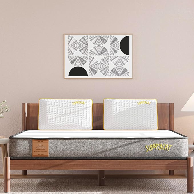 SleepyCat Switch Dual Ortho Mattress | Premium Quilted Fabric with Pain Relief Technology | Reversible Medium Soft & Firm Side | Airy & Breathable with Aeroflow Foam | King Size (84x72x4 Inch)