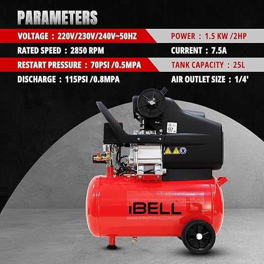 IBELL DDC25L 2.0HP Air Compressor