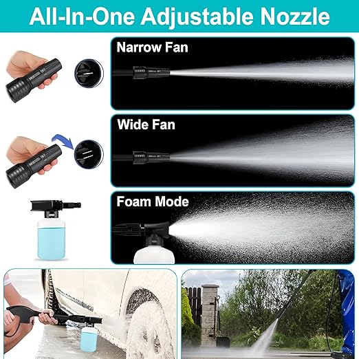 Kapicon KP-20 Portable High Pressure Car Washer Machine for Washing Car, Bike, Vehicle, 1800 Watts Motor, 145-150 Bars, 300 L/H Flow Rate (Updated Model)