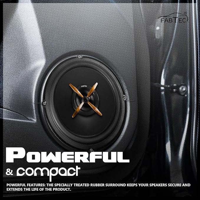 6Inch Coaxial 3way Speaker for Car 320w Peak Power Bass woofer 4ohm Black