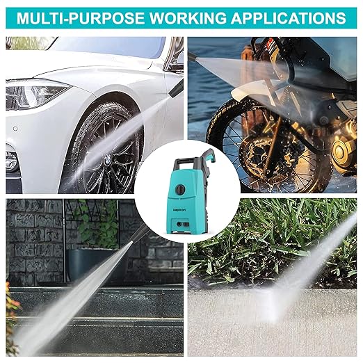 Kapicon KP-20 Portable High Pressure Car Washer Machine for Washing Car, Bike, Vehicle, 1800 Watts Motor, 145-150 Bars, 300 L/H Flow Rate (Updated Model)
