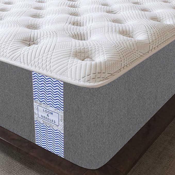 LOOM & NEEDLES Orthopedic Mattress | Dual Comfort with Hard & Soft Foam Flip Mattress | 4 Inches 2 Layered Medium Soft & Firm Support | King Size Gadda | 78x72 Inch