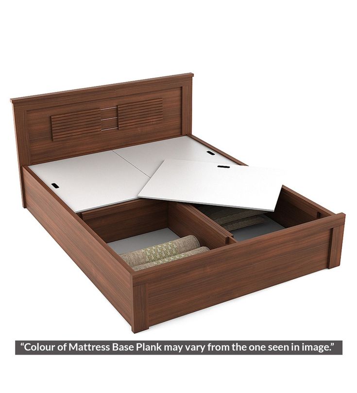 Ciara Queen Size Bed with Storage – Rigato Walnut Finish