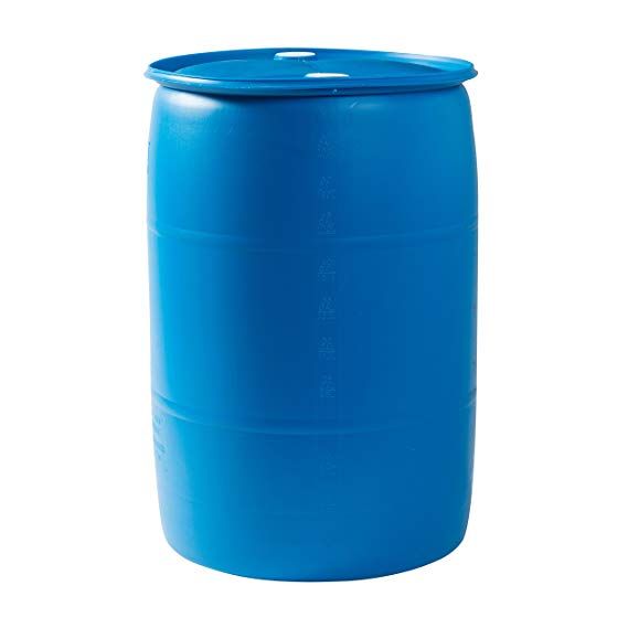 Augason Farms 55-Gallon Water Storage Barrel, BPA Free, Emergency Water Supply