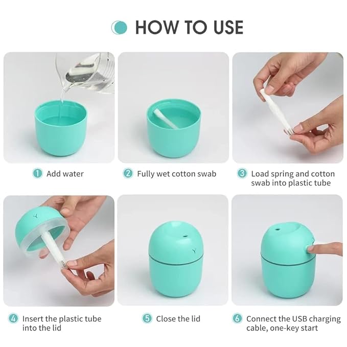 Dhyanut Plastic Humidifier For Home, Flame Diffuser/Atmosphere Light Humidifier Portable Noiseless Aroma Aromatherapy Machine, Auto Shut-Off, Essential Oil Diffuser For Home Office