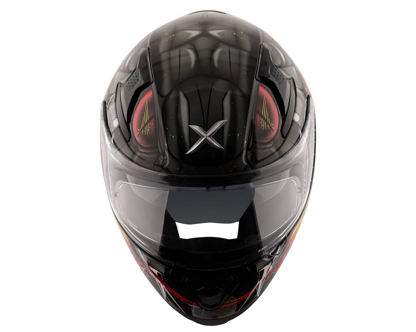 Axor Apex Venomous ISI ECE DOT Certified Full Face Dual Visor Helmet for Men and Women with Pinlock Fitted Outer Clear Visor and Inner Smoke Sun Visor Black Grey
