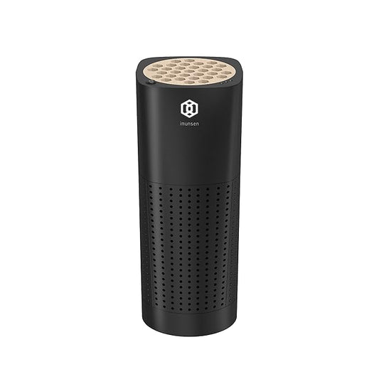Imunsen M-003B True Hepa 13 Filter Air Purifier For Car, Desk, And Office With Carbon Deodorization Filter, 4-Stage Filtration, Smoke, Odors, Allergens, Usb Port 5V, Black