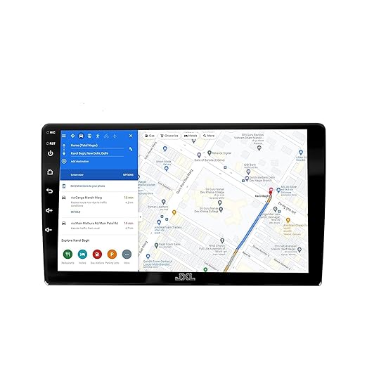 JXL 9-Inch Android Car Stereo Double Din Player (TS7), 2GB RAM, 32GB, Capacitive Touchscreen, 1280P HD, AHD/JDPS Advanced Technology, Quad-Core, Bluetooth 5.0, Wi-Fi, GPS Navigation, USB, Android 13.0