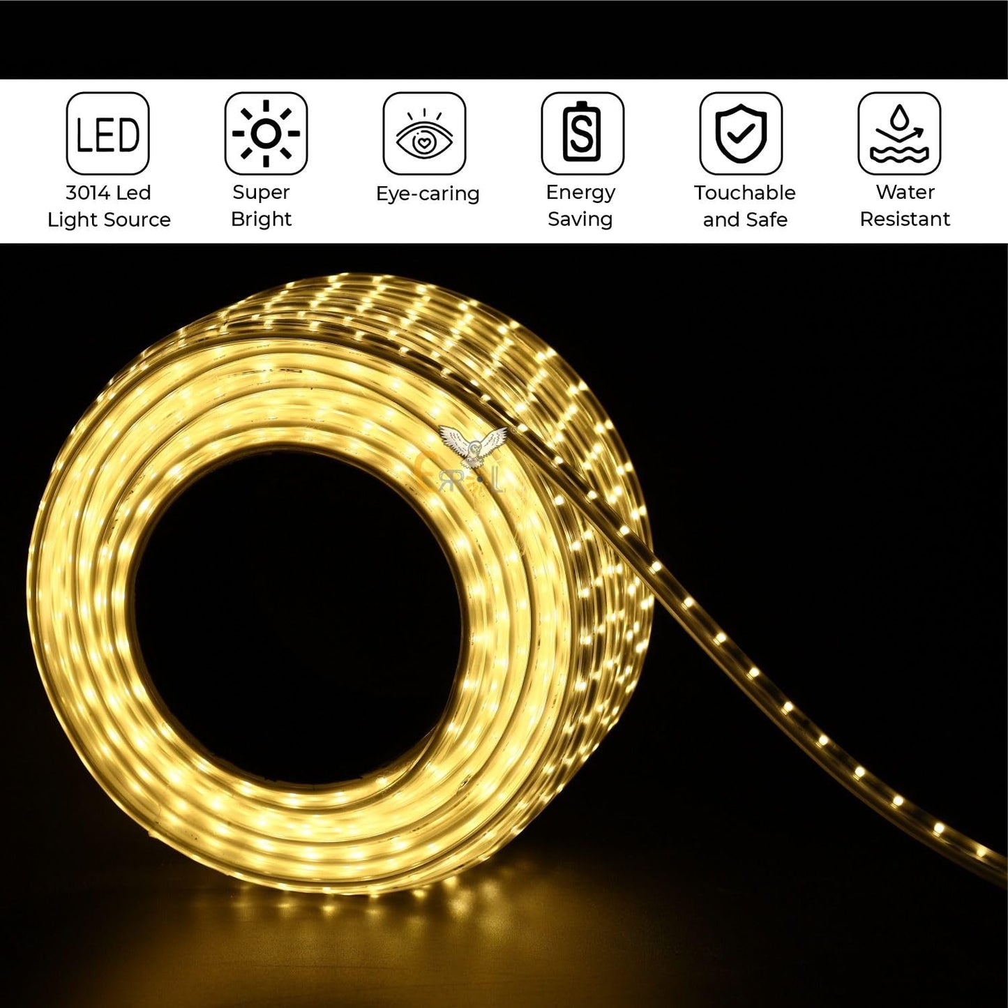 Errol led strip lights waterproof led rope light energy saving strip lights for room | led strip light for false ceiling | home decor lights | home decoration