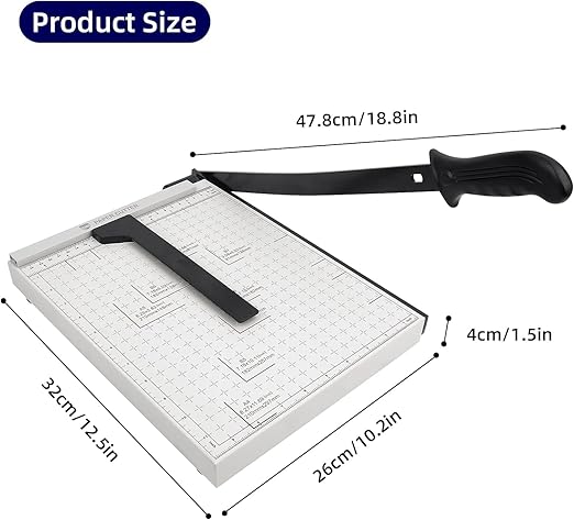 Kosh 12 Inch A4 Steel Heavy Duty Professional Paper Cutter Guillotine Paper Trimmer Machine