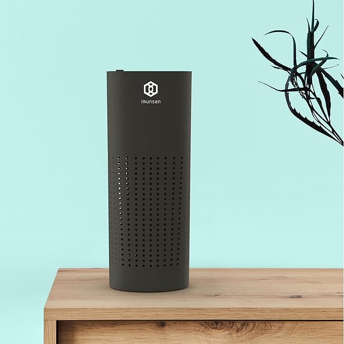 Imunsen M-003B True Hepa 13 Filter Air Purifier For Car, Desk, And Office With Carbon Deodorization Filter, 4-Stage Filtration, Smoke, Odors, Allergens, Usb Port 5V, Black